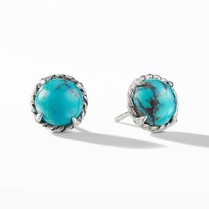 David Yurman Chatelaine Stud with Turquoise - EUC